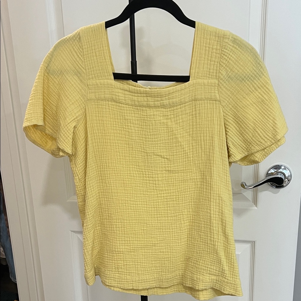 Madewell Yellow Muslin Blouse